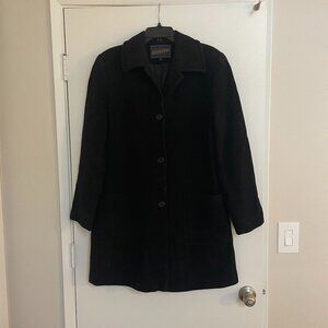 Vintage Pendleton Black Wool Coat | Made in USA